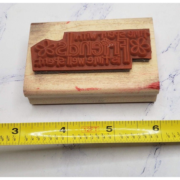 Stampin Up Time Spent With Friends Spring Floral Wood Mounted Rubber Stamp - Picture 6 of 7